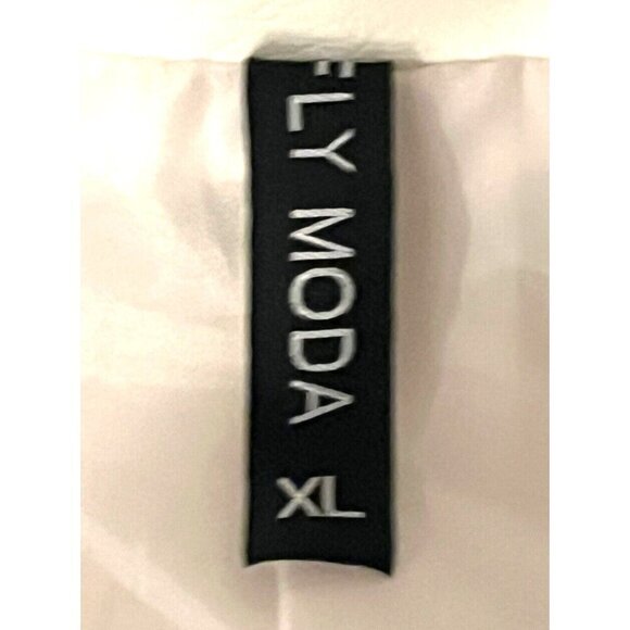 Faux Vegan Leather White Floral Embroidered Studded Zip Biker Moto Jacket - Picture 6 of 14